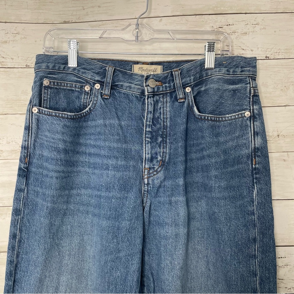 Madewell Low-Slung Straight Leg Jeans Size 28 Button Fly 100% Cotton - Picture 6 of 15